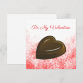 Mijn Valentijnschocoladehart Feestdagenkaart (Voorkant / Achterkant)