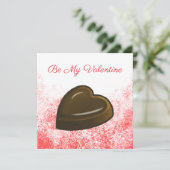 Mijn Valentijnschocoladehart Feestdagenkaart (Staand voorkant)