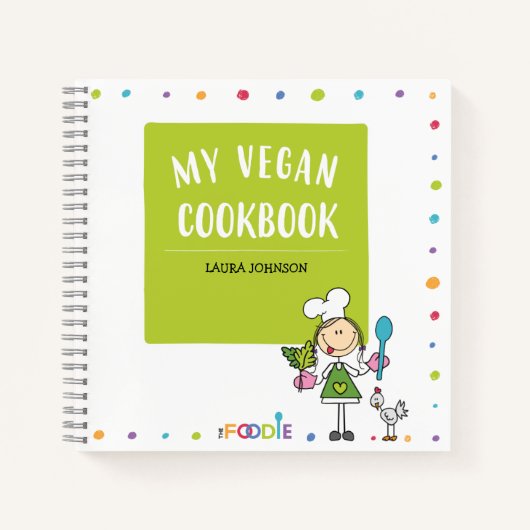 MIJN VEGAN COOKBOOK Blanco Recipbook Notitieboek (Voorkant)