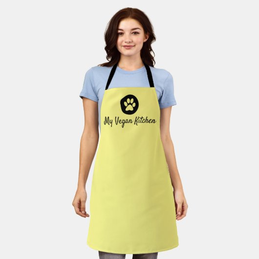 Mijn Vegan Kitchen Yellow Schort (medium) (Gedragen)