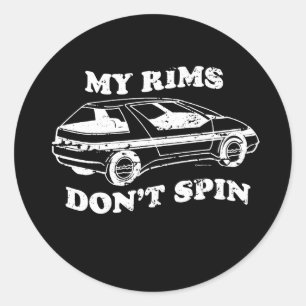 MIJN VELGEN SPINNEN GEEN T-shirt Ronde Sticker