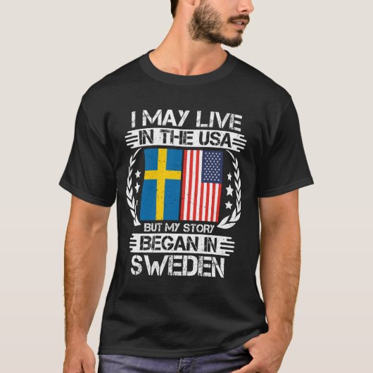 Mijn verhaal begon in Zweden T-shirt (Voorkant)