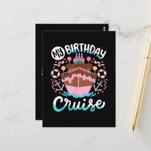 Mijn verjaardag cruise vakantie zeiltocht trip briefkaart
