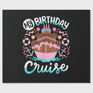 Mijn verjaardag cruise vakantie zeiltocht trip cadeaupapier