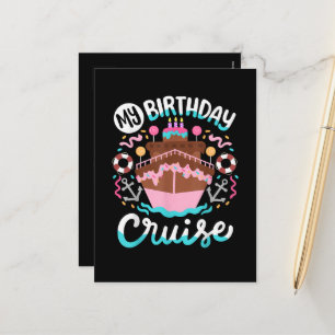 Mijn verjaardag cruise vakantie zeiltocht trip feestdagenkaart