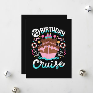 Mijn verjaardag cruise vakantie zeiltocht trip feestdagenkaart