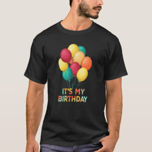 Mijn verjaardag Happy Colorful Balloons Grafisch T-shirt