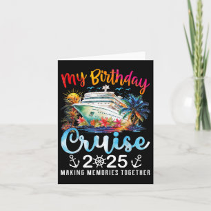 Mijn verjaardags cruise schip feest vakantie verja kaart