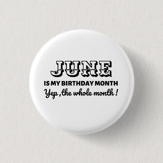 Mijn verjaardagsmaand op maat ronde button 3,2 cm