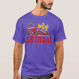 Mijn verjaardagsraceauto retro t-shirt