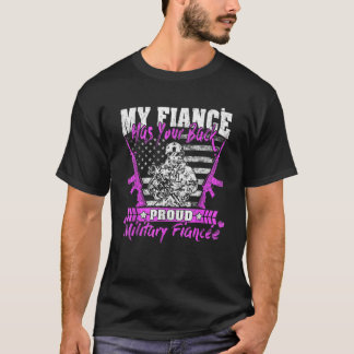 Mijn verloofde heeft je rug trotse militaire verlo t-shirt