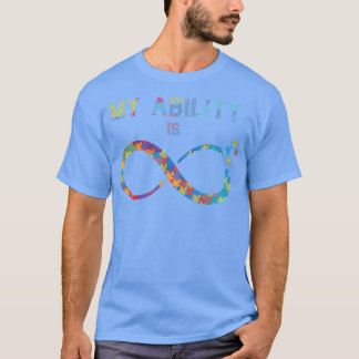 Mijn vermogen is oneindigheid Autisme Bewustheid M T-shirt