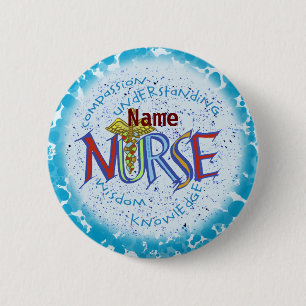 Mijn verpleegstersmotto ronde button 5,7 cm