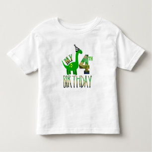 Mijn vierde verjaardag Dinosaur Party Kinder Shirts