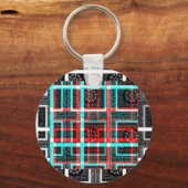 Mijn vierkant doolhof ontwerp sleutelhanger (Voorkant)