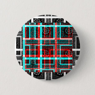 Mijn vierkant Maze-ontwerp Ronde Button 5,7 Cm