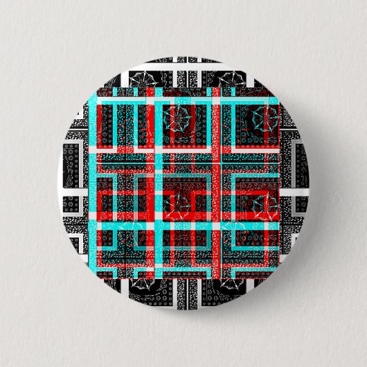 Mijn vierkant Maze-ontwerp Ronde Button 5,7 Cm (Voorkant)