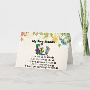 Mijn Vijf Moods Wenskaart Kaart
