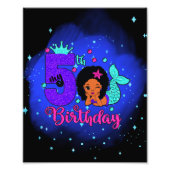 Mijn vijfde verjaardag Zeemeermaid Foto Afdruk (Voorkant)