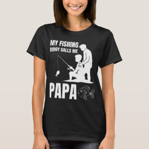 Mijn vismaat noemt me papa, grappige visser vader t-shirt