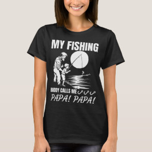 Mijn vismaat noemt me papa, grappige visser vader t-shirt