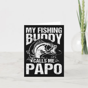 Mijn vismaat noemt me Papo Father's Day-visser Kaart