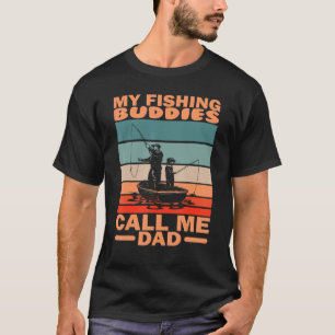 Mijn visvrienden noemen me papa visser vissen t-shirt