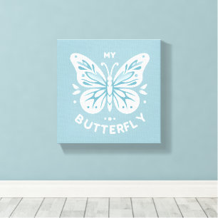 Mijn vlinder canvas muurkunst afdruk