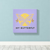 Mijn vlinder canvas muurkunst afdruk (Insitu (Houten vloer))