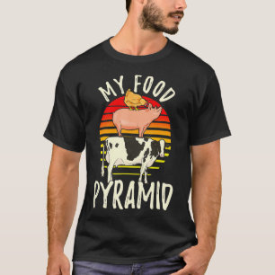 Mijn voedsel piramide Vlees Eater Carnivore Diet F T-shirt