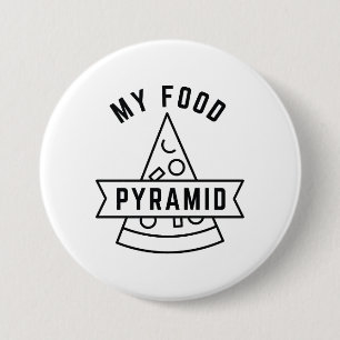 Mijn voedselpiramide ronde button 7,6 cm
