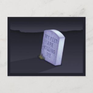 Mijn voeten doden me Briefkaart