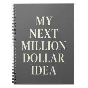 Mijn volgende miljoen dollar idee business planner notitieboek
