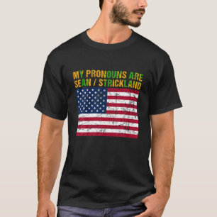 Mijn voornaamwoorden zijn Sean Strickland America T-shirt