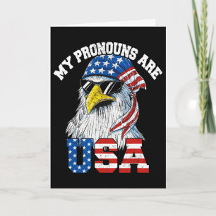 Mijn voornaamwoorden zijn Usa Patriottische Adelaa Kaart