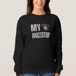 Mijn voorouder aap grappige chimpansee authentiek trui