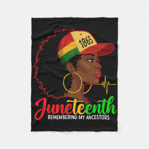 Mijn Voorouders Herdenken Juneteenth Natuurlijk Ha Fleece Deken