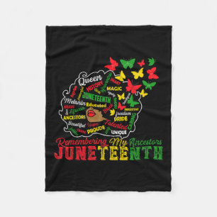 Mijn voorouders herdenken Juneteenth viert Blac Fleece Deken