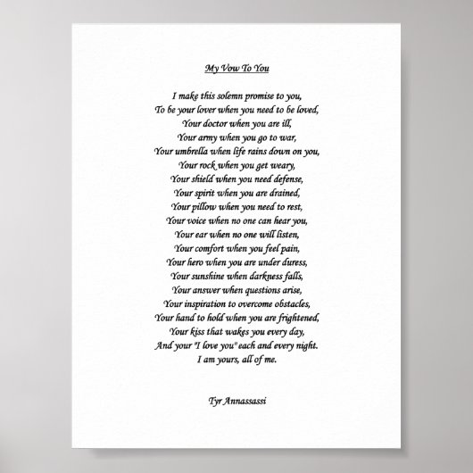 MIJN VOW-POSTER POSTER (Voorkant)