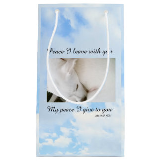 Mijn vrede Ik geef je Bijbelse hond in wolken Klein Cadeauzakje
