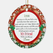 Mijn vriend altijd keramisch ornament (Links)
