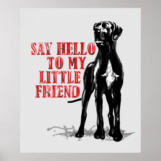 Mijn vriend de Great Dane Poster (Voorkant)