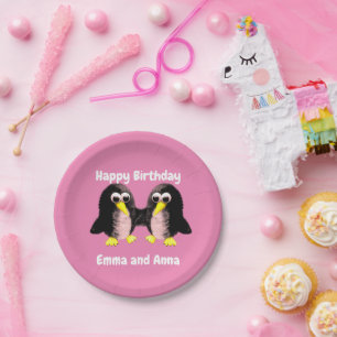 Mijn vriend de pinguïn, gepersonaliseerd voor Twi Papieren Bordje