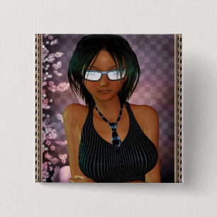 Mijn vriend Emily # 1 Vierkante Button 5,1 Cm