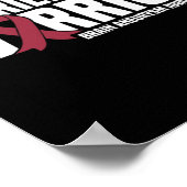 Mijn vriend is een Warrior Brain Aneurysm Awarenes Poster (Hoek)