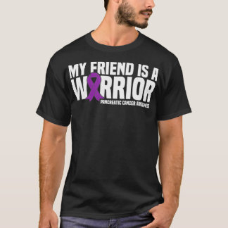 Mijn vriend is een Warrior Pancreatic Cancer Aware T-shirt