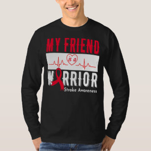 Mijn vriend is een Warrior Stroke Awareness Sur T-shirt