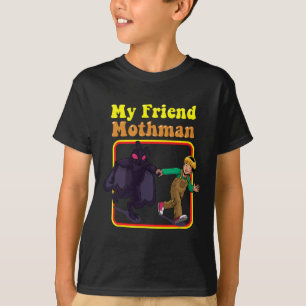 Mijn vriend Mothman Leuke Retro Cryptid Creatures T-shirt