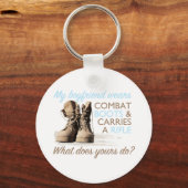 Mijn vriend Wears Combat Boots Sleutelhanger (Voorkant)