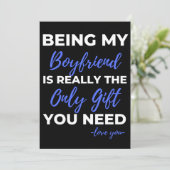Mijn vriend zijn is echt het enige cadeau. bedankkaart (Staand voorkant)